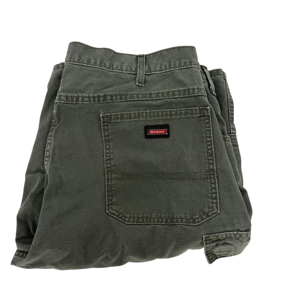 Dickies Men's Green Relaxed Fit Carpenter Work Shorts Size 40